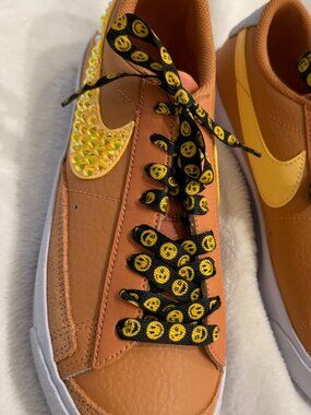 Bedazzled "Sunset" Nike Blazer Low | Custom Crystal Swoosh | Men's 7